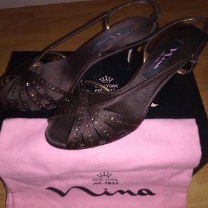 NEW Caparros Gorgeous Rhinestone Strappy Heels Size 7.5, new in box.